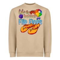 Mushroom life is better in flip flops Heavyweight Sweatshirt - texasbilliewilder
