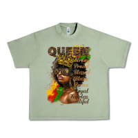 Oil Green afro queen juneteenth Urban Heavy Tee - HRA Design Shop