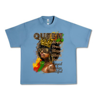 Pebble Blue afro queen juneteenth Urban Heavy Tee - HRA Design Shop