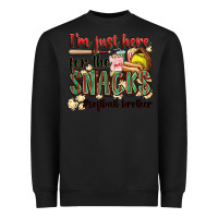 Black i'm just here for the snacks #softball brother Heavyweight Sweatshirt - Zillion Design Studio