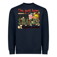 Navy i'm just here for the snacks #softball brother Heavyweight Sweatshirt - Zillion Design Studio