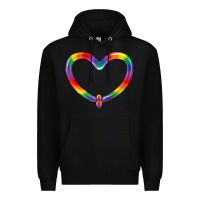 Black Lgbtq Heart Balloon Premium Hoodie - BundleAndBundleShop