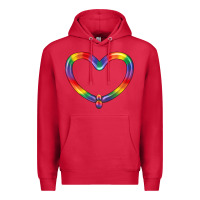 Cardinal Lgbtq Heart Balloon Premium Hoodie - BundleAndBundleShop