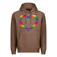 Chestnut Lgbtq Heart Balloon Premium Hoodie - BundleAndBundleShop