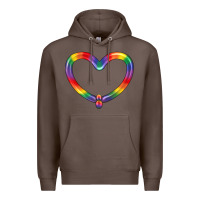 Coffee Lgbtq Heart Balloon Premium Hoodie - BundleAndBundleShop