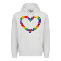 Dove Grey Lgbtq Heart Balloon Premium Hoodie - BundleAndBundleShop