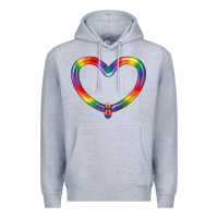 Heather Grey Lgbtq Heart Balloon Premium Hoodie - BundleAndBundleShop