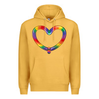 Mustard Lgbtq Heart Balloon Premium Hoodie - BundleAndBundleShop
