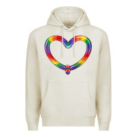 Oatmeal Heather Lgbtq Heart Balloon Premium Hoodie - BundleAndBundleShop