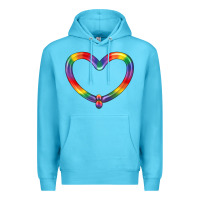 Ocean Blue Lgbtq Heart Balloon Premium Hoodie - BundleAndBundleShop