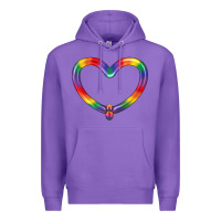 Purple Lgbtq Heart Balloon Premium Hoodie - BundleAndBundleShop