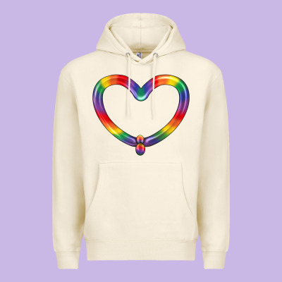 Lgbtq Heart Balloon Premium Hoodie Designed By Bundleandbundleshop