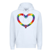 White Lgbtq Heart Balloon Premium Hoodie - BundleAndBundleShop