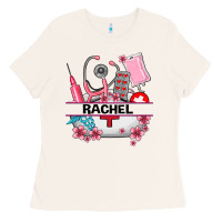Bone costom name nurse hat and elements Ladies Tee - AdoDesignShop