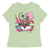 Matcha costom name nurse hat and elements Ladies Tee - AdoDesignShop
