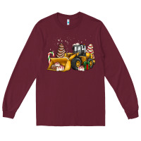 Burgundy little debbie tree cakes bulldozer Long Sleeve Tee - JahusDesignShop