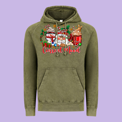Current Mood Coffee Cups Vintage Hoodie Designed By Zillion Design Studio