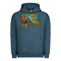 Pigment Midnight Navy just a small town girl Urban Hoodie - RanaPortraitStore