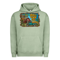 Pigment Oil Green just a small town girl Urban Hoodie - RanaPortraitStore