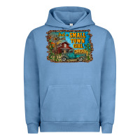 Pigment Pebble Blue just a small town girl Urban Hoodie - RanaPortraitStore