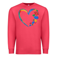 Cardinal autism heart Premium Sweatshirt - MaliasSmallBusiness