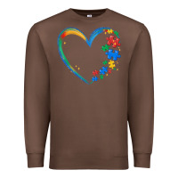 Chestnut autism heart Premium Sweatshirt - MaliasSmallBusiness