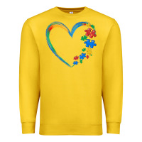 Lemon autism heart Premium Sweatshirt - MaliasSmallBusiness
