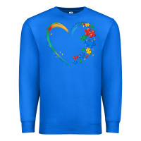 True Royal autism heart Premium Sweatshirt - MaliasSmallBusiness