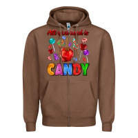 Chestnut all you need is candy Zipper Hoodie - AdoDesignShop