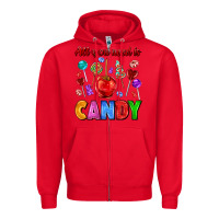 Red all you need is candy Zipper Hoodie - AdoDesignShop