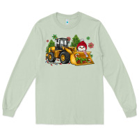 Matcha christmas bulldozer snowman Long Sleeve Tee - JahusDesignShop