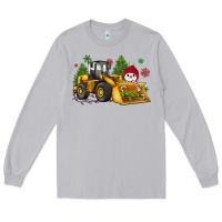 Moon Dust christmas bulldozer snowman Long Sleeve Tee - JahusDesignShop