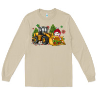 Mushroom christmas bulldozer snowman Long Sleeve Tee - JahusDesignShop