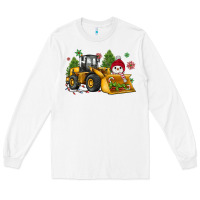 White christmas bulldozer snowman Long Sleeve Tee - JahusDesignShop