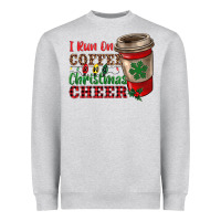Heather Grey i run on coffee and christmas cheer Heavyweight Sweatshirt - RanaPortraitStore