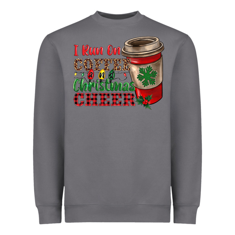 I Run On Coffee And Christmas Cheer Heavyweight Sweatshirt by RanaPortraitStore | Teevron