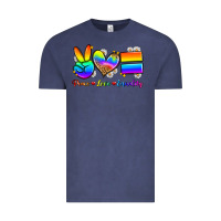 Vintage Denim peace love equality Vintage Tee - Zillion Design Studio