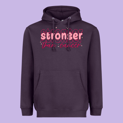 Stronger Than Cancer Heavyweight Hoodie Designed By Maliassmallbusiness