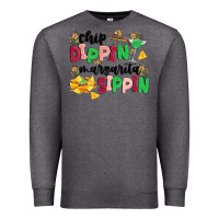 Charcoal Heather chip dippin' margarita sippin Premium Sweatshirt - MaliasSmallBusiness