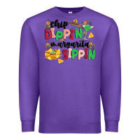 Purple chip dippin' margarita sippin Premium Sweatshirt - MaliasSmallBusiness