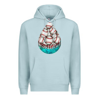 Blue Mist baseball and western roses teardrop  8 Premium Hoodie - BundleAndBundleShop