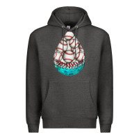 Charcoal Heather baseball and western roses teardrop  8 Premium Hoodie - BundleAndBundleShop