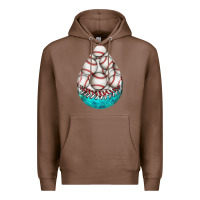 Chestnut baseball and western roses teardrop  8 Premium Hoodie - BundleAndBundleShop