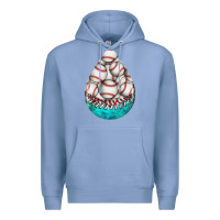 Colony Blue baseball and western roses teardrop  8 Premium Hoodie - BundleAndBundleShop