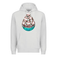 Dove Grey baseball and western roses teardrop  8 Premium Hoodie - BundleAndBundleShop