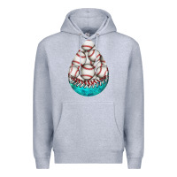 Heather Grey baseball and western roses teardrop  8 Premium Hoodie - BundleAndBundleShop