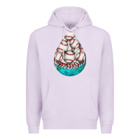Lilac baseball and western roses teardrop  8 Premium Hoodie - BundleAndBundleShop