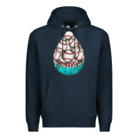 Navy baseball and western roses teardrop  8 Premium Hoodie - BundleAndBundleShop
