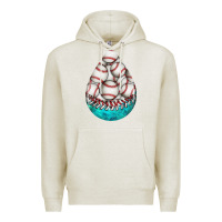 Oatmeal Heather baseball and western roses teardrop  8 Premium Hoodie - BundleAndBundleShop