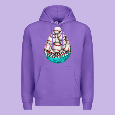 Baseball And Western Roses Teardrop  8 Premium Hoodie Designed By Bundleandbundleshop